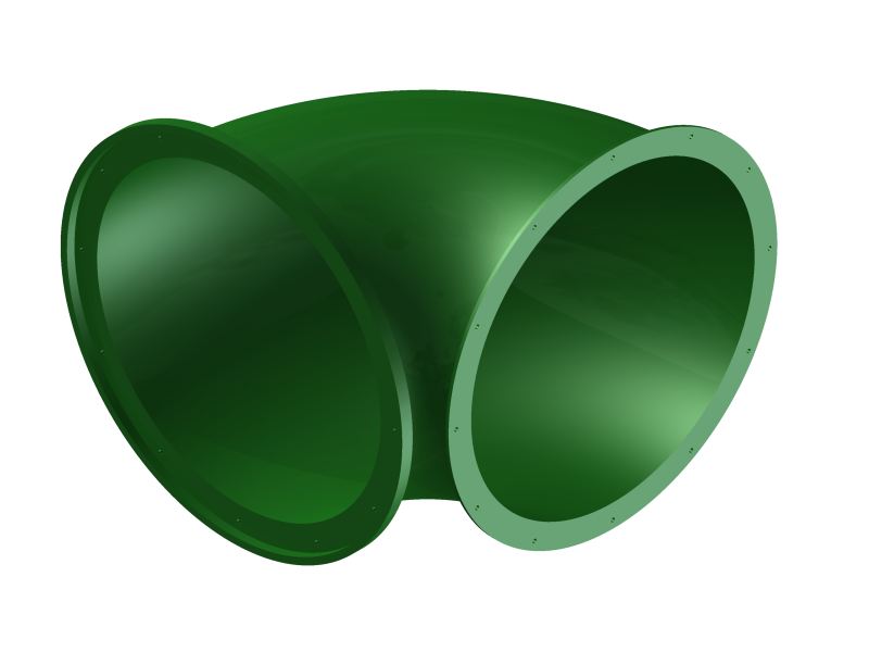 Bild 1 von Röhren PE Einzelteile  / (Ausführung) 90 Grad Bogen eng / (Farbe/Ausführung) grün