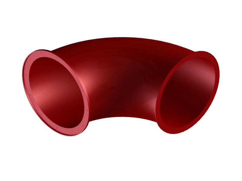 Bild 1 von Röhren PE Einzelteile  / (Ausführung) 90 Grad Bogen weit / (Farbe/Ausführung) rot