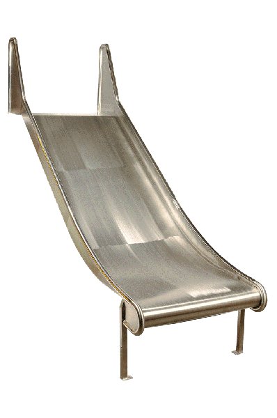 Bild 1 von Anbaurutsche Metall gerade  / (Podesthöhe) 125-150 cm / (Material/Ausführung) Volledelstahl extra breit