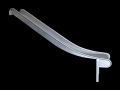 Anbaurutsche Metall gerade  / (Podesthöhe) 125-150 cm / (Material/Ausführung) Volledelstahl ohne Ohren