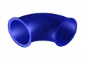 Röhren PE Einzelteile  / (Ausführung) 90 Grad Bogen weit / (Farbe/Ausführung) blau