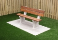 Parkbank Beton mit Unterplatte
