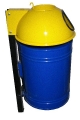 Abfallbehälter  / (Ausführung) Typ 6 / (Farbe) blau-gelb