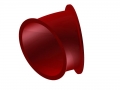 Röhren PE Einzelteile  / (Ausführung) 30 Grad Bogen / (Farbe/Ausführung) rot