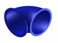 Röhren PE Einzelteile  / (Ausführung) 90 Grad Bogen eng / (Farbe/Ausführung) blau