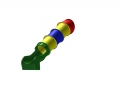 Röhrenrutsche PE mehrteilig gerade  / (Podesthöhe) 100 cm / (Farbe) bunt